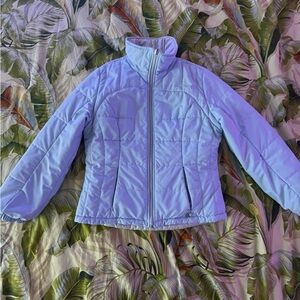 Light Blue Quilted Puffer Jacket